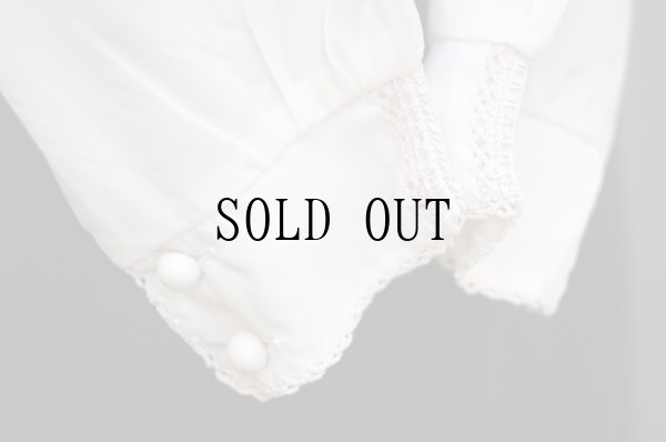 画像7: "Hana no blouse" オフホワイト 長袖 ブラウス レース[19683]