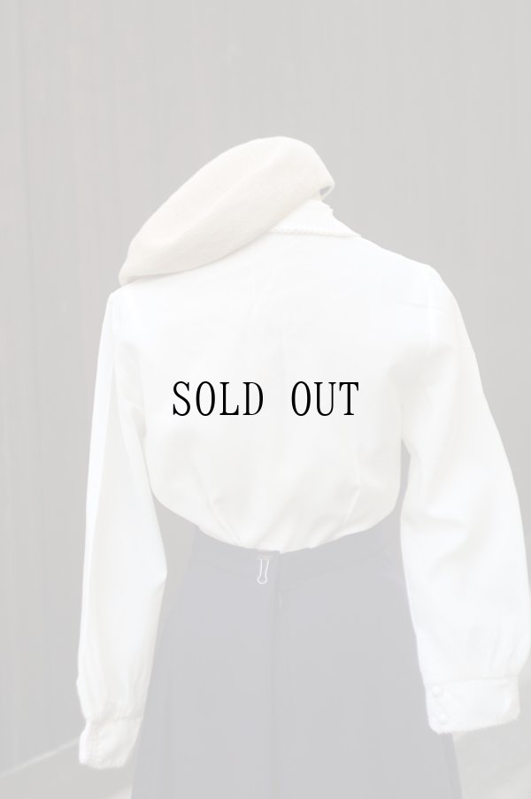 画像3: "Hana no blouse" オフホワイト 長袖 ブラウス レース[19683]