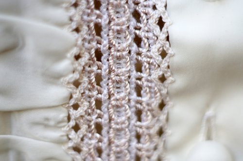 他の写真1: "Hana no blouse" オフホワイト 長袖 ブラウス レース[19683]