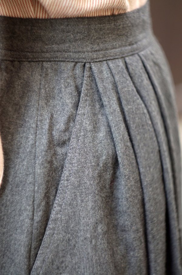 画像4: "Classioues" US グレー ウール スカート w65cm[19688]