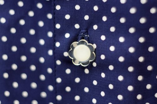 他の写真1: ネイビー×白 ドット柄 ジャンパースカート[19720]