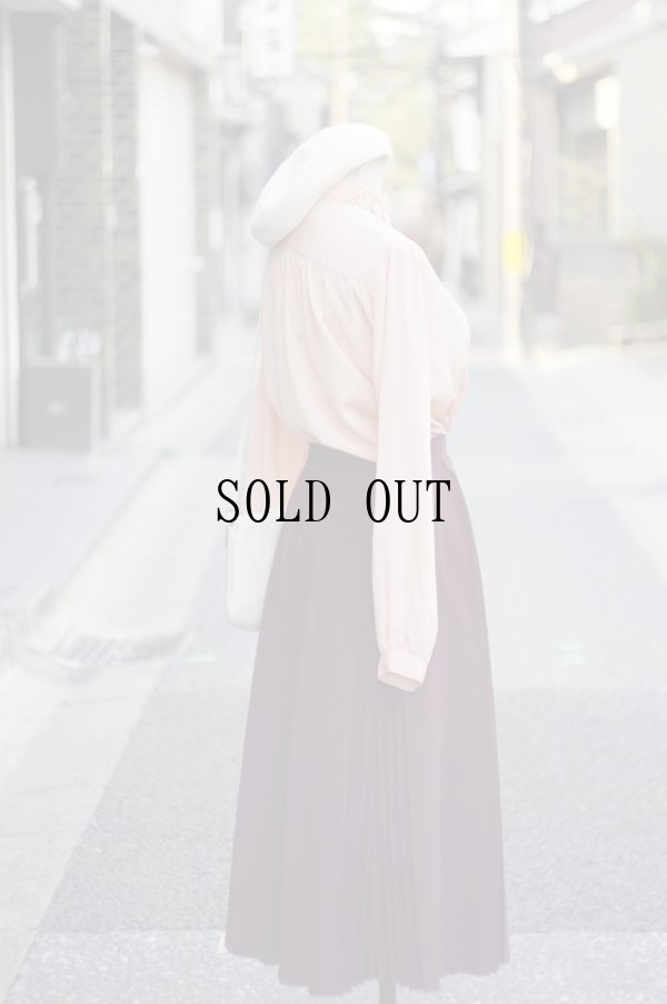 画像10: "U" ピンク 長袖 ブラウス レースカラー[19715]