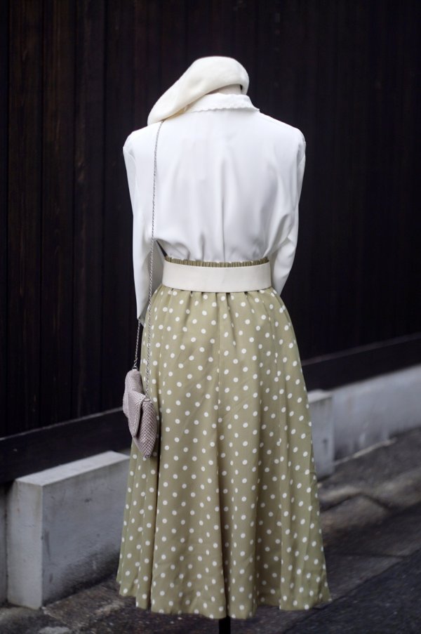 画像9: "saison de elle" 白 長袖 ブラウス レースカラー[19713]