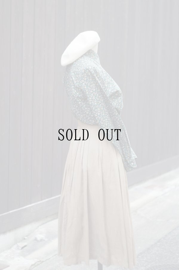 画像6: "McGREGOR" グリーン 小花柄 長袖 コットン ブラウス レギュラーカラー[19721]