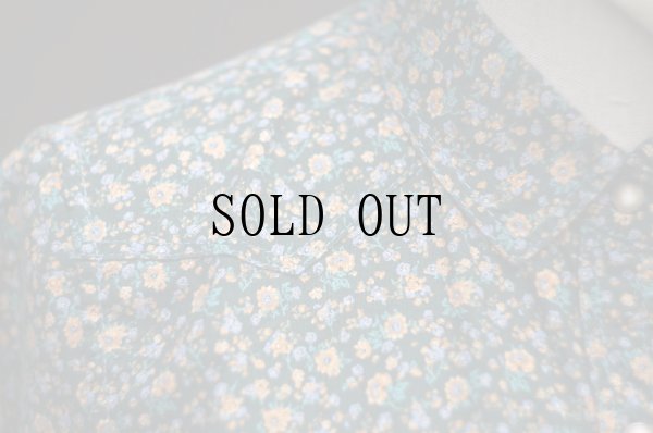 画像8: "McGREGOR" グリーン 小花柄 長袖 コットン ブラウス レギュラーカラー[19721]