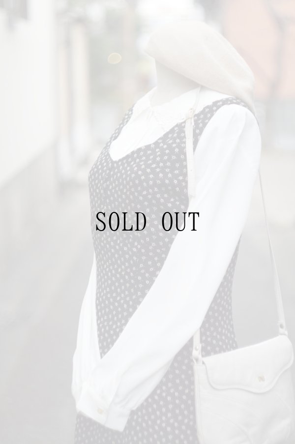 画像5: ネイビー 花柄 ジャンパースカート[19739]