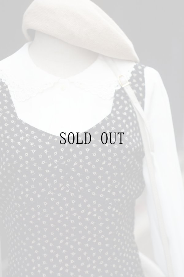 画像8: ネイビー 花柄 ジャンパースカート[19739]