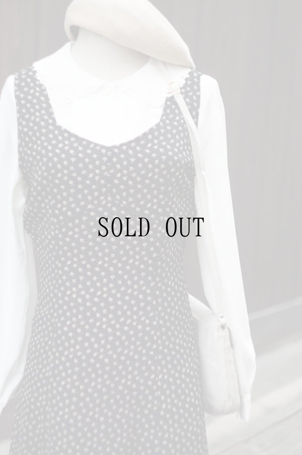 画像11: ネイビー 花柄 ジャンパースカート[19739]