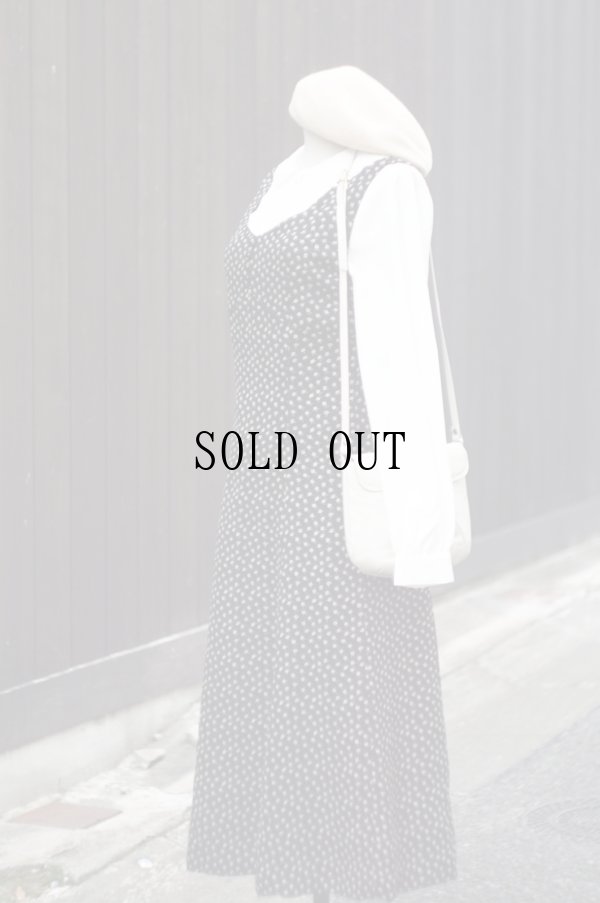 画像13: ネイビー 花柄 ジャンパースカート[19739]