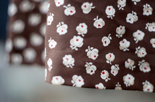 他の写真1: ブラウン 小花柄 スカート フレア[19738]