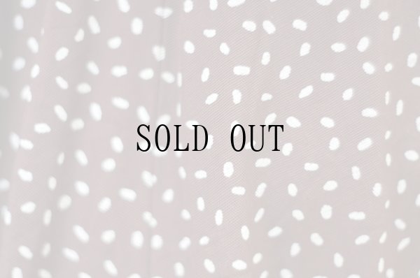 画像9: "Karin stevens" US製 ブラウン×白 総柄 袖無 レトロワンピース ノーカラー[19737]