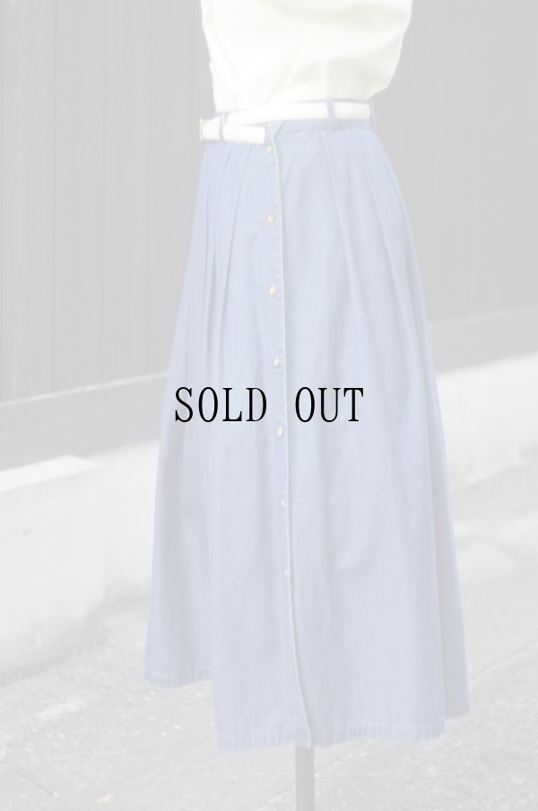 画像9: "Talbots" US デニム スカート フレア w64cm[19784]