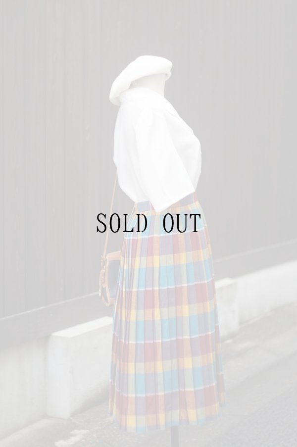 画像10: "montrico" 白 半袖 ブラウス オープンカラー パフスリーブ[19804]