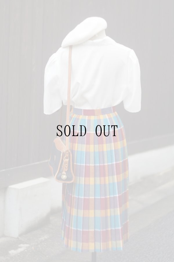 画像11: "montrico" 白 半袖 ブラウス オープンカラー パフスリーブ[19804]