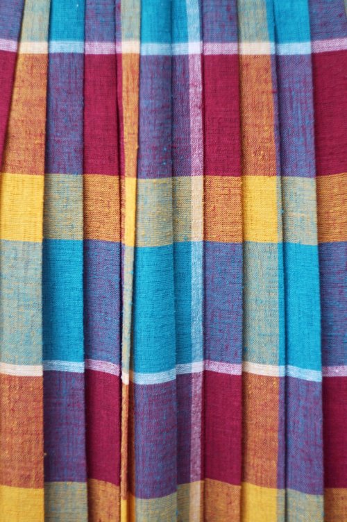 他の写真1: "Sixteen"  カラフル チェック柄 プリーツ スカート w64cm[19798]