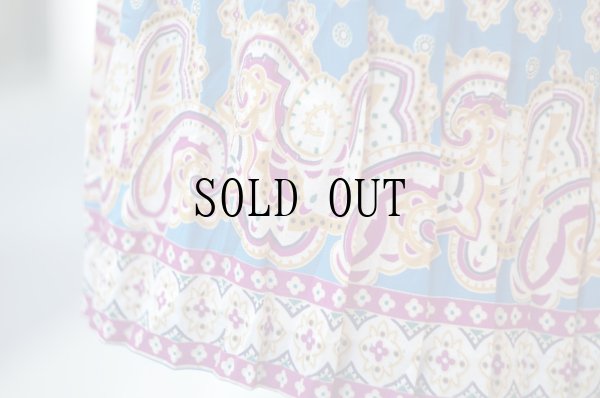 画像4: "Lady Carol Petites" US製 ブルー 花柄 半袖 レトロワンピース オープンカラー[19794]