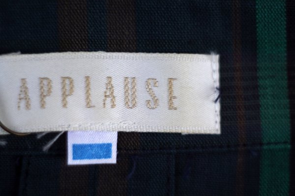 画像10: "Applause" グリーン系 チェック柄 コットン テーラード ジャケット[19797]