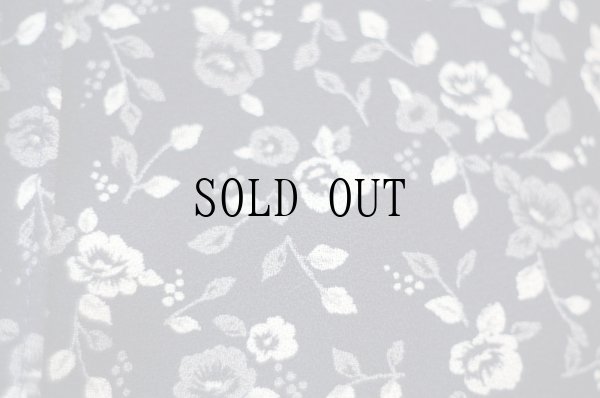 画像6: "amy march" 黒系 花柄 半袖 レトロワンピース[19859]