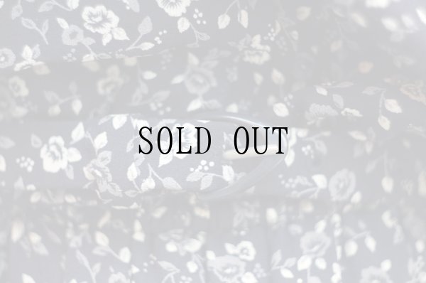 画像7: "amy march" 黒系 花柄 半袖 レトロワンピース[19859]