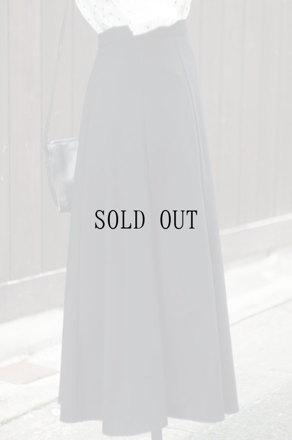 画像5: "Chaus" 黒 混レーヨン スカート フレア w68cm[19909]