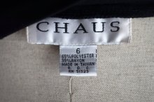 他の写真1: "Chaus" 黒 混レーヨン スカート フレア w68cm[19909]