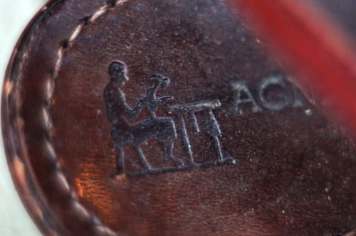 他の写真1: ”AGNES&ROME” イタリア製 レザー サンダル 赤系[19862]