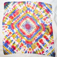 サイケデリック カラフル スカーフ 82cm×82cm[19892]