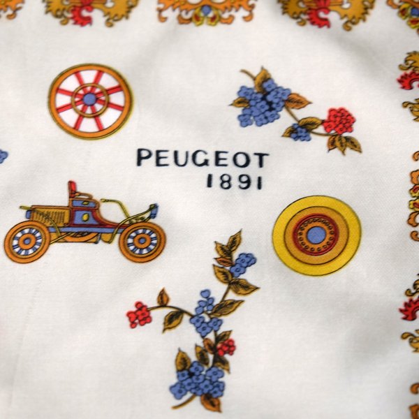 画像3: クラシックカー シルク ミニスカーフ 52cm×52cm[19906]