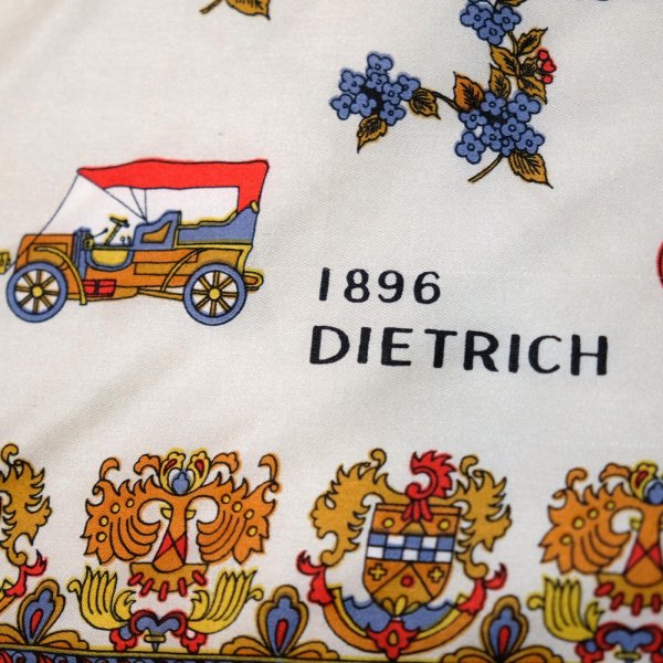 画像4: クラシックカー シルク ミニスカーフ 52cm×52cm[19906]