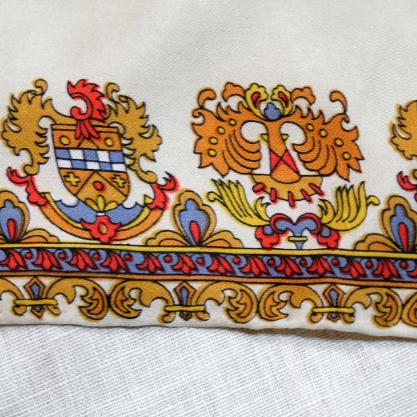 画像6: クラシックカー シルク ミニスカーフ 52cm×52cm[19906]