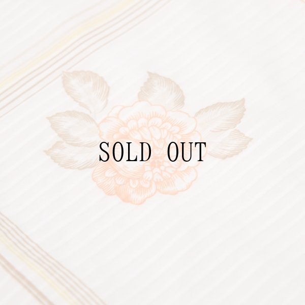 画像3: イタリア製 花柄 格子 ベージュ系 ポリエステル スカーフ 75cm×75cm[19889]