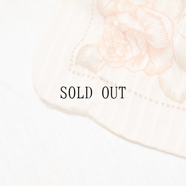 画像7: イタリア製 花柄 格子 ベージュ系 ポリエステル スカーフ 75cm×75cm[19889]