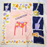 "PERSON’S COLLECTION" テーブルデザイン シルク スカーフ 87cm×87cm[19893]
