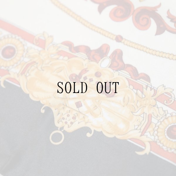 画像5: 装飾模様 楽器 黒系 スカーフ 85cm×85cm[19901]