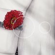 画像6: "MOSCHINO" イタリア シルク 赤系 スカーフ 87cm×87cm[19899]