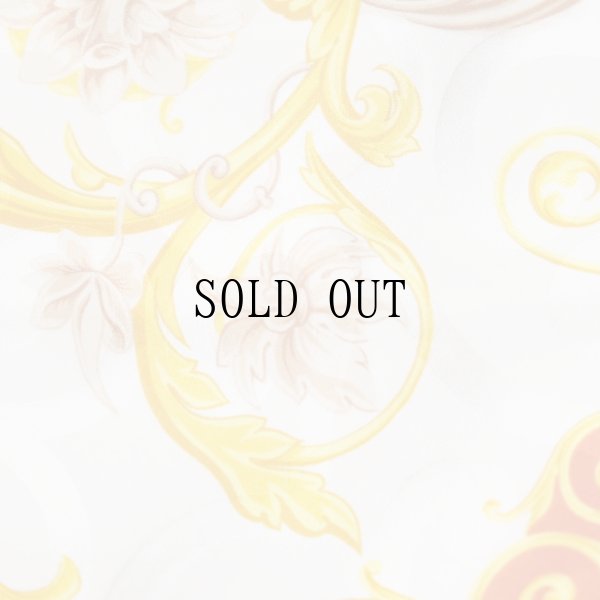 画像4: 花柄 シルク オレンジ系 スカーフ 85cm×85cm[19903]