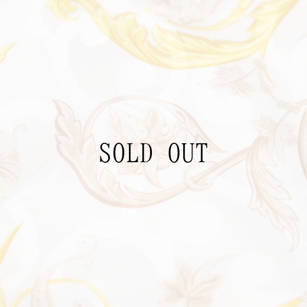 画像5: 花柄 シルク オレンジ系 スカーフ 85cm×85cm[19903]