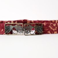 赤系 刺繍 アンティークベルト[19825]