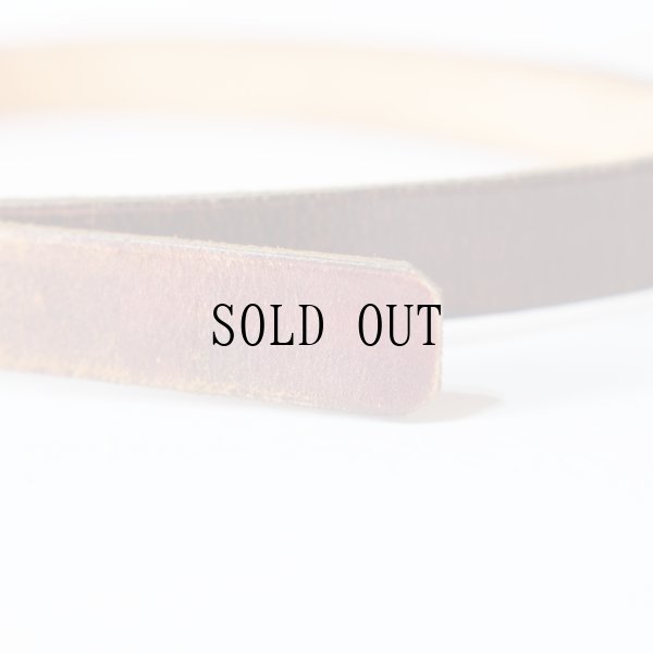 画像4: インポート ブラウン 真鍮バックル レザーベルト[19910]