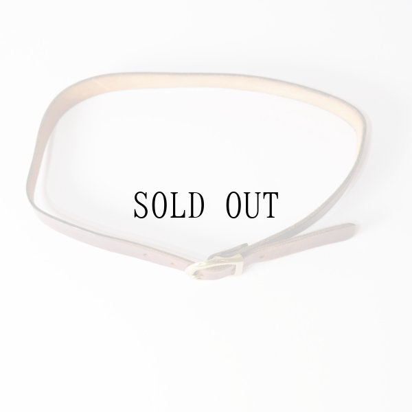 画像5: インポート ブラウン 真鍮バックル レザーベルト[19910]