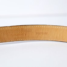 他の写真1: インポート ウルグアイ製 黒 カウハイド レザーベルト[19912]