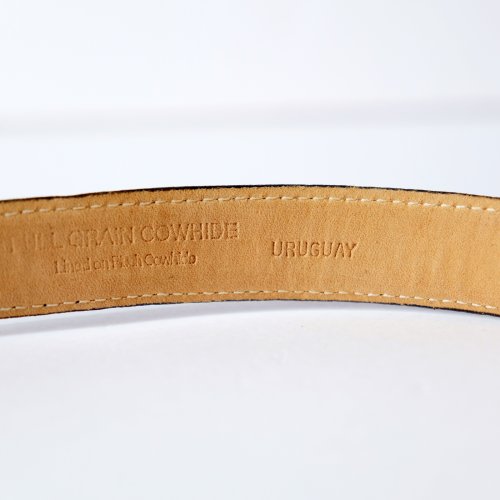 他の写真1: インポート ウルグアイ製 黒 カウハイド レザーベルト[19912]