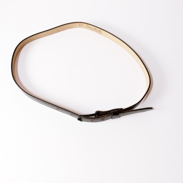 画像6: インポート ダークブラウン ステアハイド レザー ベルト[19915]