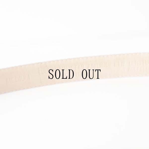 画像3: "Liz Claiborne" インポート 白 グレイン 真鍮 レザー ベルト[19916]