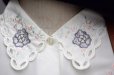 画像4: 白 半袖 レース ブラウス スカラップカラー お花刺繍[19917]