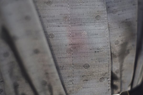 画像12: "NN-CARL" ドット柄 グレー  長袖 レトロワンピース  ノーカラー[19927]