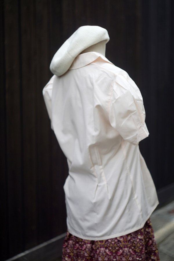 画像10: ”KAASEE ENJOY”ピンク 半袖 ブラウス レギュラーカラー パフスリーブ [19930]