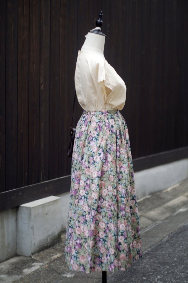 画像11: ”jeanjaures” 無地 生成 コットン 半袖 ブラウス ラウンドネック 刺繍[19936]