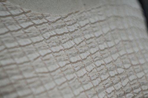 他の写真1: 無地 ベージュ 半袖 カットソー ノーカラー [19944]