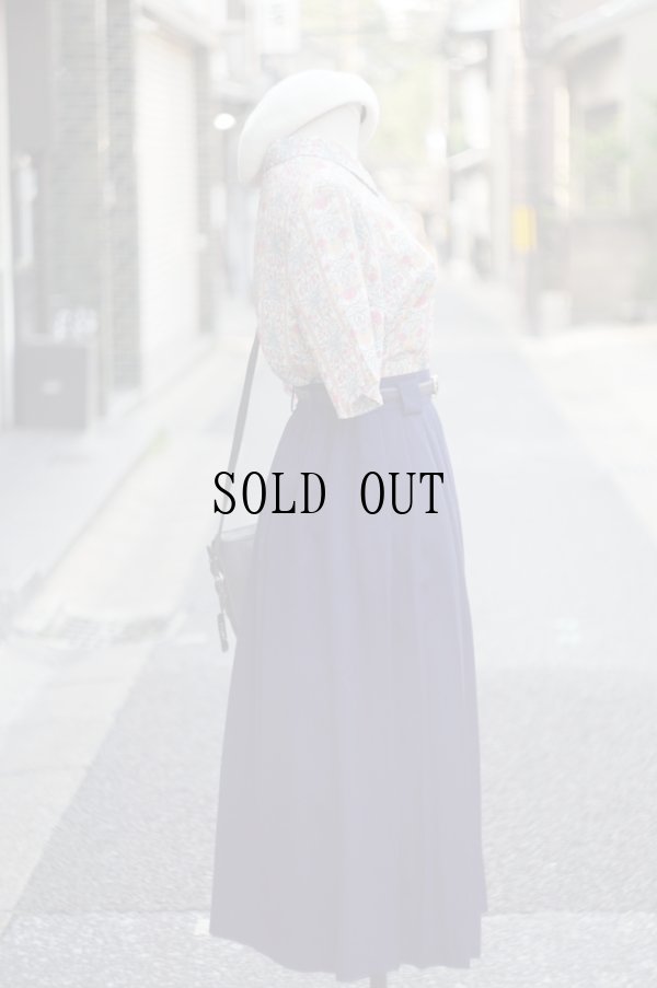 画像2: "COUNTERPARTS" US製 ネイビー スカート フレア w62cm[19955]